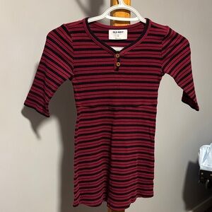 Old Navy Red and Black Striped Dress